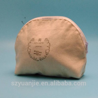 wholesale printed cotton muslin zipper bags for gift